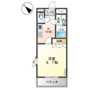 ルナ・アルカディア参番館【2階】の間取り