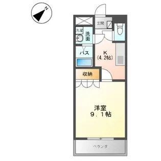 メゾン羽島【1階】の間取り