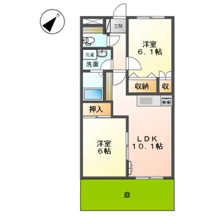 プロニティ オオフク弐番館【1階】の間取り