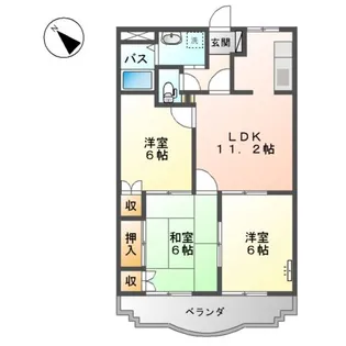 サンライズ【2階】の間取り