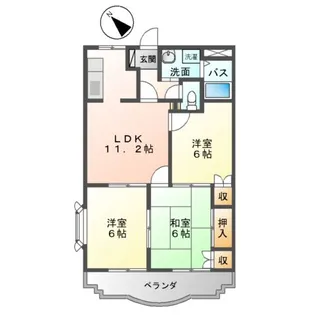 サンライズ【2階】の間取り