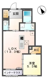 プリズムグレイス【106号室】の間取り