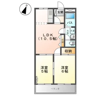 パークハイツ【2階】の間取り
