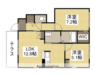 ル・クールB【1階】の間取り