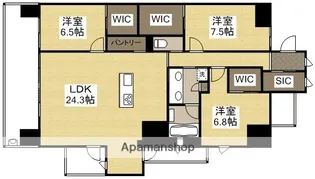 リビンコートプライム津島【1406号室】の間取り