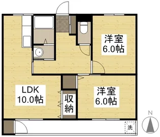 ラ・ルーチェ芳泉【2D号室】の間取り