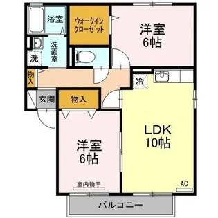 ロイヤルガーデンミルフィー B棟【2階】の間取り