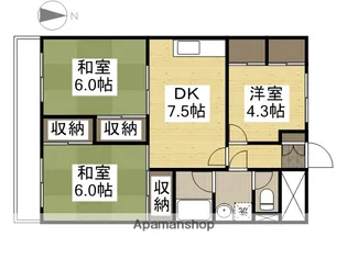 難波マンション【4階】の間取り