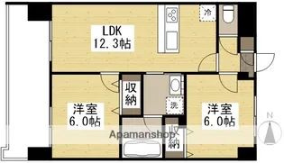 モダン ラ・トゥール柳町【7階】の間取り