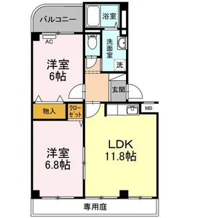 PLEIADES B棟【1階】の間取り