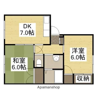フレグランス新屋敷【1階】の間取り