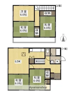 岡山県倉敷市藤戸町天城【一戸建】の間取り
