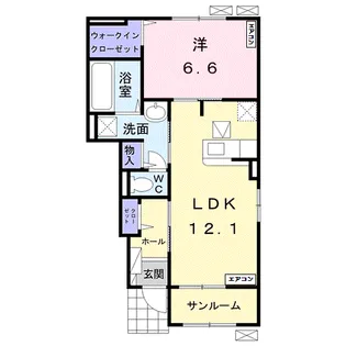 フローレス【1階】の間取り