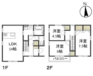 岡山県岡山市北区北長瀬本町【一戸建】の間取り