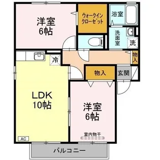 ロイヤルガーデンミルフィー D棟【2階】の間取り
