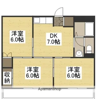 シティハイツアンド B【1階】の間取り