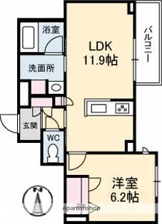 メゾンフェリシア【2階】の間取り
