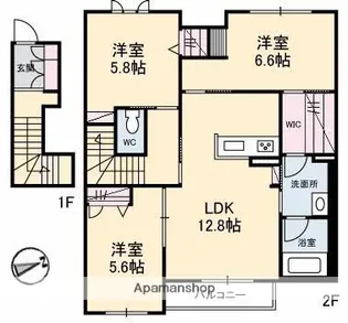 シャーメゾン・グラーノ【2階】の間取り