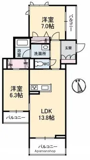 ベル・クレール【3階】の間取り