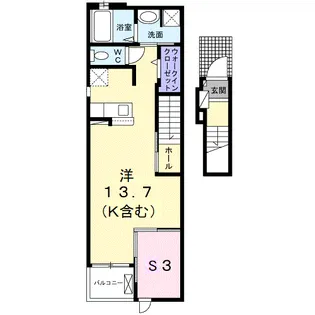 1Rの間取り画像