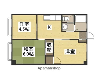 卓コーポ【2W号室】の間取り