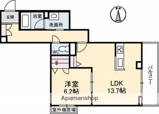 シャーメゾンルッカ【3階】の間取り