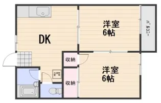 グリーンコート中島【1階】の間取り