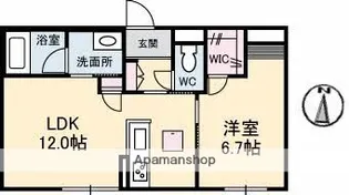 グレースヴィラ西崎【1階】の間取り