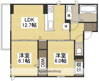 クラージュ 【1階】の間取り