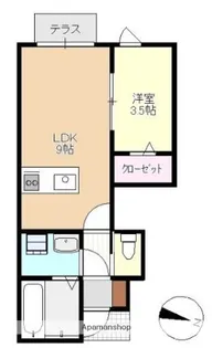 アリア中庄【1階】の間取り
