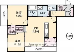シャーメゾンステージ大島【2階】の間取り