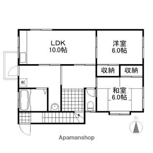 森本アパート【2F号室】の間取り