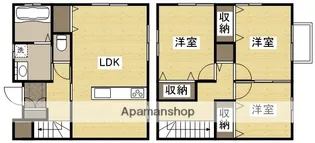 岡山県岡山市中区御成町【テラスハウス】の間取り