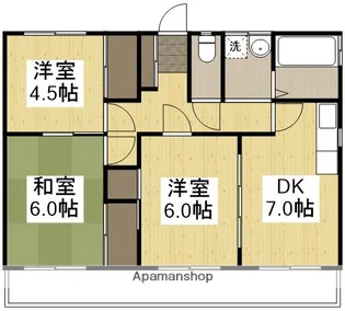 ナーリー若葉【2階】の間取り