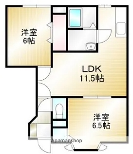 シャルマン・ディオ【B103号室】の間取り