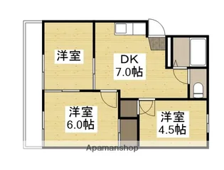 カーサ新屋敷A【103号室】の間取り