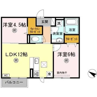 ウォームナガセ【1階】の間取り