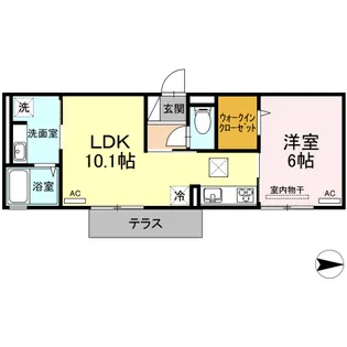 ベイブランシェ浜町【1階】の間取り