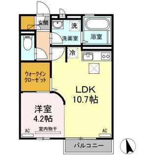 メゾン エミグラント B棟【1階】の間取り