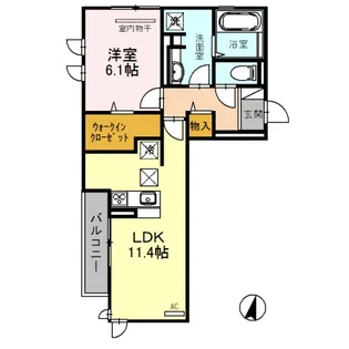 ミット アロウズ【1階】の間取り