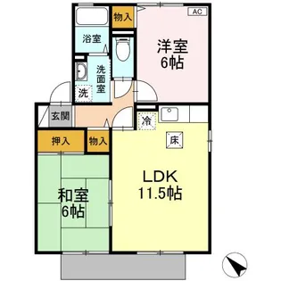 ピースインTOMOE【1階】の間取り