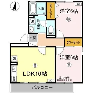 ラフィネ高柳【2階】の間取り