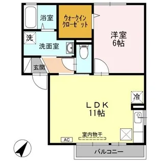 ファミールワカサ【1階】の間取り