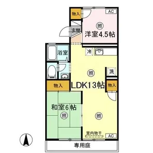 セジュール三島 B棟【1階】の間取り