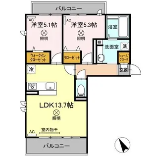 コスモ ソラーレ【2階】の間取り