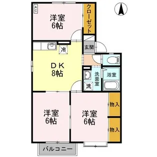 ドミトリー・サヴァーブⅡ B棟【2階】の間取り