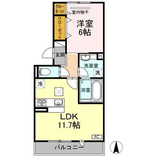 プランデュール KEI【1階】の間取り