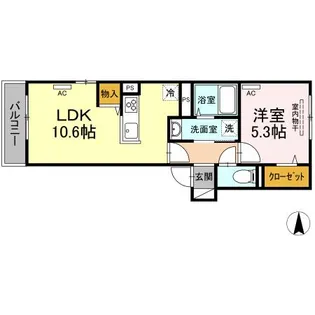 ルナⅥ【2階】の間取り