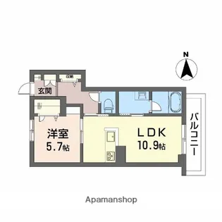 ラ・パルテール旭川 11番館【3階】の間取り