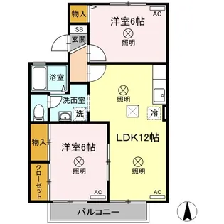 マンハイム前川【1階】の間取り